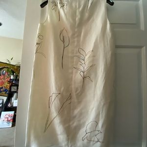 Linen dress with flower print by Theory.